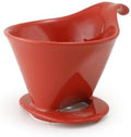 ZERO JAPAN - Bee House Pour Over Coffee Dripper - Ceramic Coffee Maker with Elegant Peek Hole, Drip Cone Brewer Coffee Gifts, Brewing Accessories - Tomato, Standar Size