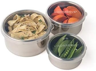 U-Konserve Stainless Steel Round Nesting Containers Trio Set of 3
