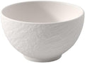 Villeroy & Boch Manufacture Rock Blanc Small Bowl, Perfect for Finger Foods, Snacks or Rice, Premium Porcelain, Made in Germany, 6.75 oz Capacity, 4.25 x 2.5 in, Matte, Creamy White
