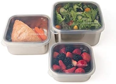 U-Konserve 50 oz Stainless Steel Bento Box Food Container Clear