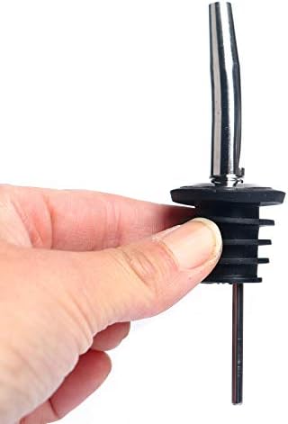 Pafusen 24 Pack Liquor Bottle Pourers, Liquor Pour Spout for Liquor Bottles, Stainless Steel Olive oil Dispenser Spout, Alcohol Pourer Spouts Dust Caps Covers, Sliver