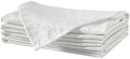 Newbridge Barcelona Luxury Damask Fabric Napkins, Set of 4 Square Napkins, White, 100% Polyester, No Iron, Soil Resistant Dining Room, Party and Banquet Napkins