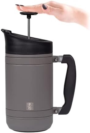 BruTrek by Planetary Design | BaseCamp French Press | 32 fl.oz Storm Gray