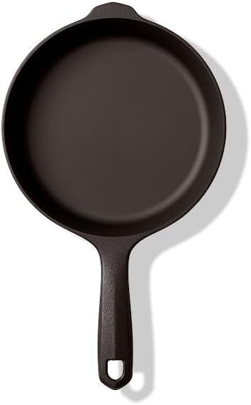 Field Company No.6 Small Cast Iron Skillet – 8.38-Inch Pre-Seasoned Pan for 1–2 Servings, Lighter & Smooth, Made in USA