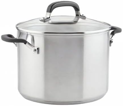 KitchenAid Stainless Steel Stock Pot with Lid, 8-Quart, Induction
