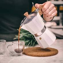 GROSCHE Milano Stovetop Espresso Maker Moka Pot 9 espresso Cup 15.2oz White
