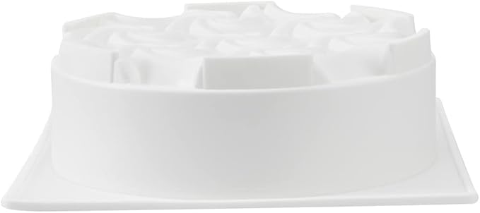 Pastry Tek 6.8 Inch Swirl Cake Pan, 1 Oven-Ready Silicone Bundt Cake Pan - Flexible, Freezable, White Silicone Small Cake Mold, Easy Release, For Baking Desserts - Restaurantware