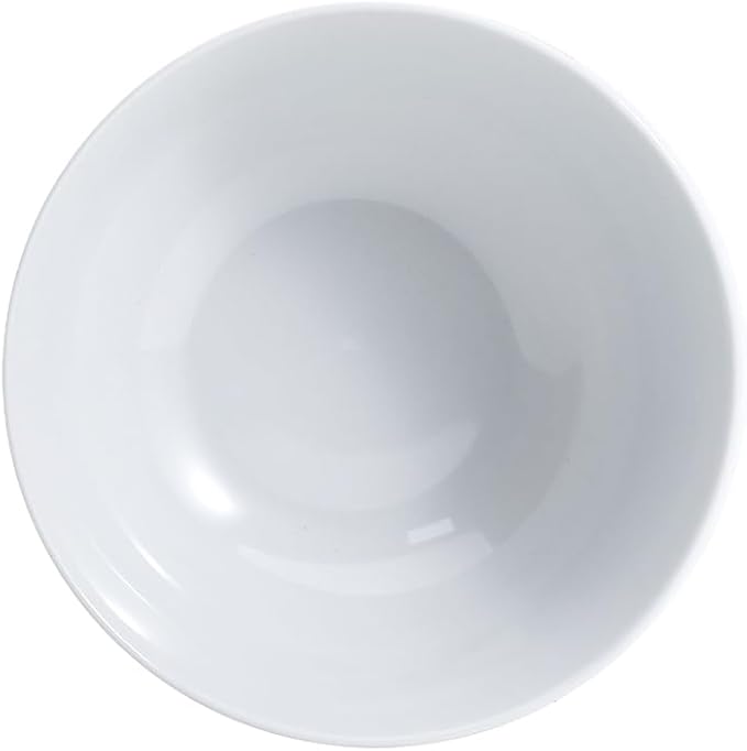 Amazon Basics 16-Pack White Porcelain Coupe Soup Bowl, 5.9" Diameter, Round, Microwave-Safe, Commercial-Grade