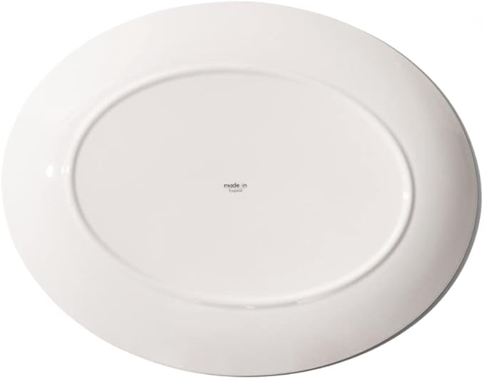 Made In Cookware - Serving Platter - White With Black Rim - Porcelain England