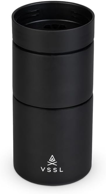 VSSL Nest Pour Over Coffee Maker, Transportable and Compact Pour Over Coffee Maker (black, Nest Pour Over Coffee Set)