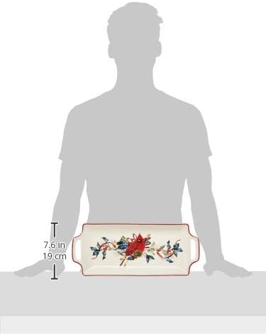 Lenox Winter Greetings Ivory Christmas Porcelain Serving Tray
