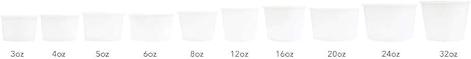 UNIQ 4 oz 1000 Pack Black Ice Cream Cups | Disposable Leak Resistant Paper Dessert Cups for Ice Cream, Frozen Yogurt & Gelato | Small Food Serving Cups for Parties, Catering & Business
