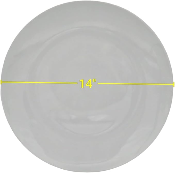 Festcool 14" White Porcelain Serving Platters Plate, Set of 2
