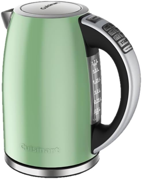 Cuisinart Caskata PerfecTemp 1.7-Liter Electric Kettle, Cordless Electric Tea Kettle, 1500W for Fast Heat-Up, 6 Preset Temperatures, 30-Minute Keep Warm, Stay Cool Nonslip Handle, CPK-17P1CK