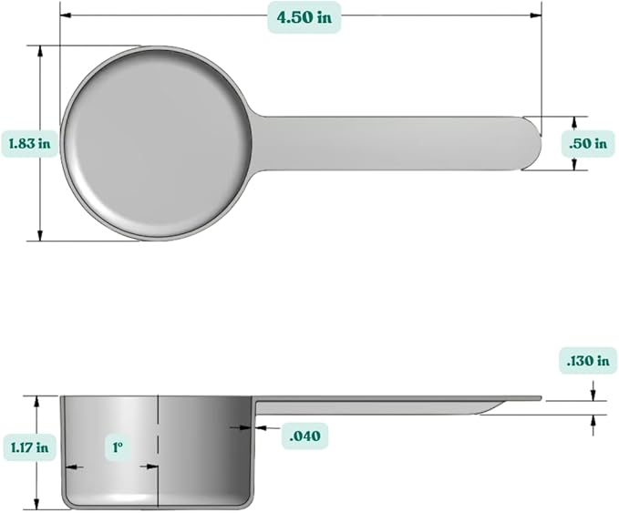 Supplement and Supply 3 Tablespoon (1.5 Oz. | 43 mL) Long Handle Plastic Measuring Scoop for Coffee, Protein Powder, Pet Food, Spices, Grains, Dry Goods – Food-Grade BPA-Free (Pack of 10)
