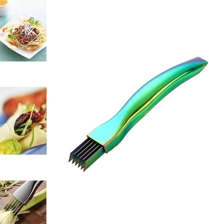 2024 New Shred Silk The Knife, Stainless Steel Chopped Green Onion Knife, Kitchen Vegetable Cutter Sharp Scallion Shredding Cutter Shred Knife Household Multifunctional Food Slicer Gadget