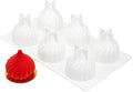 Restaurantware-Pastry Tek 6 Cavities Spiral Silicone Mold, 1 Oven-Ready Spiral Mold - Flexible, Freezable, White Silicone Spiral Jello Mold, Easy Release, For Baking