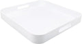 SforGUVA Square White Serving Tray, Ottoman Tray for Coffee Table