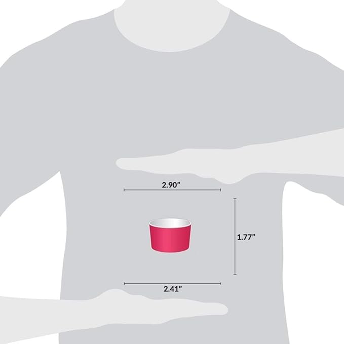 UNIQ 4 oz 1000 Pack Pink Ice Cream Cups | Disposable Leak Resistant Paper Dessert Cups for Ice Cream, Frozen Yogurt & Gelato | Small Food Serving Cups for Parties, Catering & Business