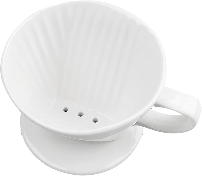 NBYHZLS Ceramic Pour Over Coffee Dripper, V-Shaped Coffee Filter Cone