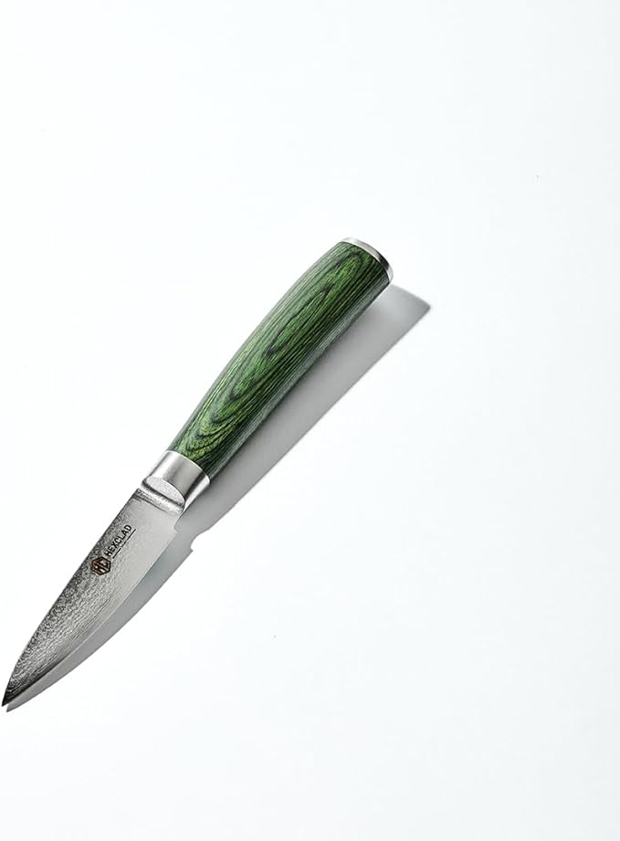 HexClad 3.5" Japanese Damascus Stainless Steel Paring Knife, Full Tang
