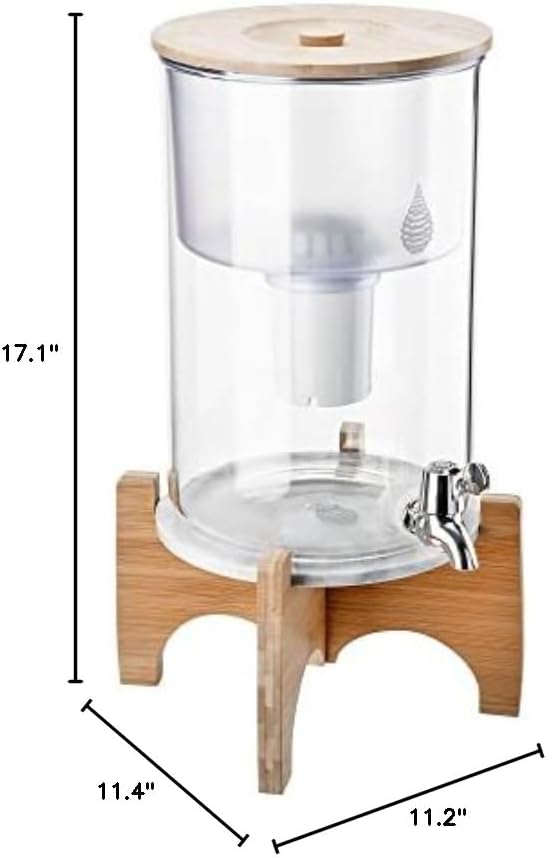 Invigorated Water pH Recharge Glass Alkaline Water Filter Dispenser System