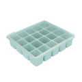 PETINUBE Baby Food Storage Silicone Cubes with Clip-On Lid Freezer Tray Baby Food Soups Purees Ice Easy and Safe Design Made in Korea (20, Ocean Blue)
