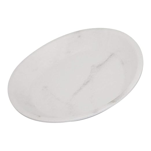 Carlisle FoodService Products Ridge Reusable Plastic Plate Dinner Plate for Home and Restaurant, Melamine, 10.5 Inches