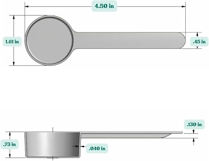 Supplement and Supply 4 Teaspoon (20 mL) Long Handle Plastic Measuring Spoon for Coffee, Protein Powder, Pet Food, Spices, Grains, Dry Goods – Food-Grade BPA-Free (Pack of 25)