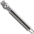 JJLFresheners Stainless Steel Lemon Zester Grater with Channel Knife and Hanging Loop Lemon Orange Citrus Zester Grater Grips Kitchen Tool Practical Processed Graters, Peelers and Slicers, 1, Silver