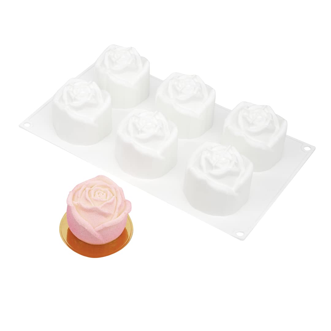 Pastry Tek 4 Cavities Popsicle Molds, 10 Cylinder Cakesicle Molds - Flexible, Freezable, White Silicone Cake Popsicle Molds, Easy Release, For Baking - Restaurantware
