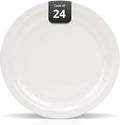 IRESTAURANT PLUS Stoneware Narrow Rim Commercial Grade Dinnerware America White, Plate 9", Case of 24
