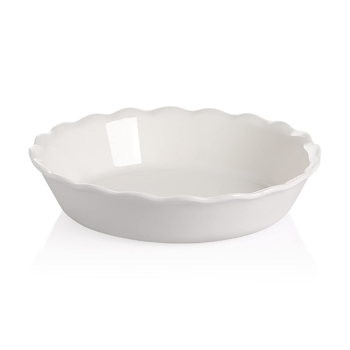 Sweejar Ceramic Pie Pan, 10 Inches Round Baking Dish for Dinner(Green)