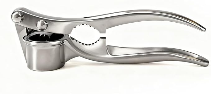 1 Pack Garlic Press, Lightweight-Duty Rust-Resistant Garlic Mincer & Crusher with Ergonomic Handle, Easy Squeeze, Easy Clean, Dishwasher Safe