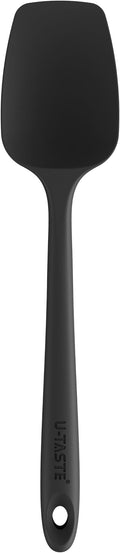 U-Taste Silicone Spoon Spatula, 480°F High Temp Spoonula, 11.38", Black
