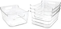 Isaac Jacobs 4-Pack Small Clear Storage Bins (9.4” x 6.7” x 4.1”) w/Handles