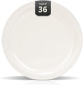 IRESTAURANT PLUS Stoneware Narrow Rim Commercial Grade Dinnerware, America White, Plate 8.25, Case of 36