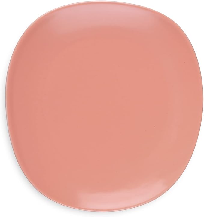 Stone Lain Delilah Salad Plate 6-Piece Dish Set, Porcelain, Peach