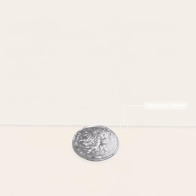 Zinkooat Leather Dresser Cover,1.8mm Thick,14x66 Inch,Dresser Protector Top,Dresser Top Protector,Dresser Cover Top,Dresser Top Cover,Dresser Cover Top for Bedroom.(White+White,14x66)