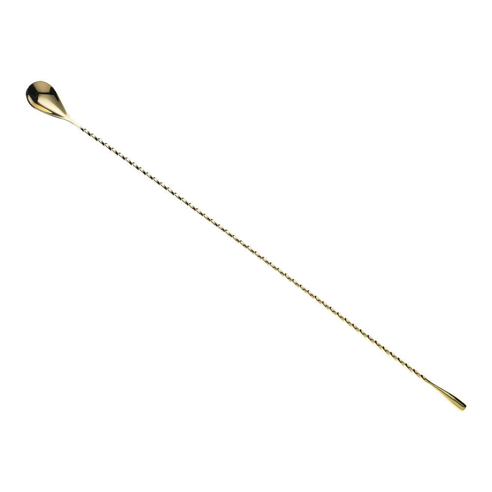 Barfly Teardrop Bar Spoon, End 19 5/8" (50 cm), Gold