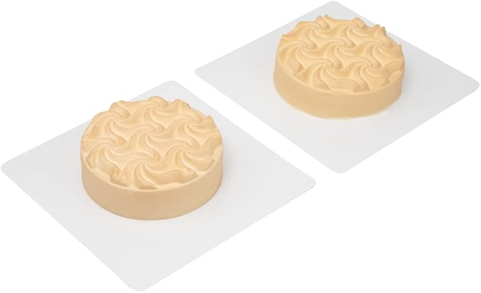 Pastry Tek 6.8 Inch Swirl Cake Pan, 1 Oven-Ready Silicone Bundt Cake Pan - Flexible, Freezable, White Silicone Small Cake Mold, Easy Release, For Baking Desserts - Restaurantware