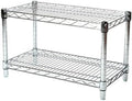 Shelving Inc. 14" d x 48" w Chrome Wire Shelving with 2 Tier Shelves