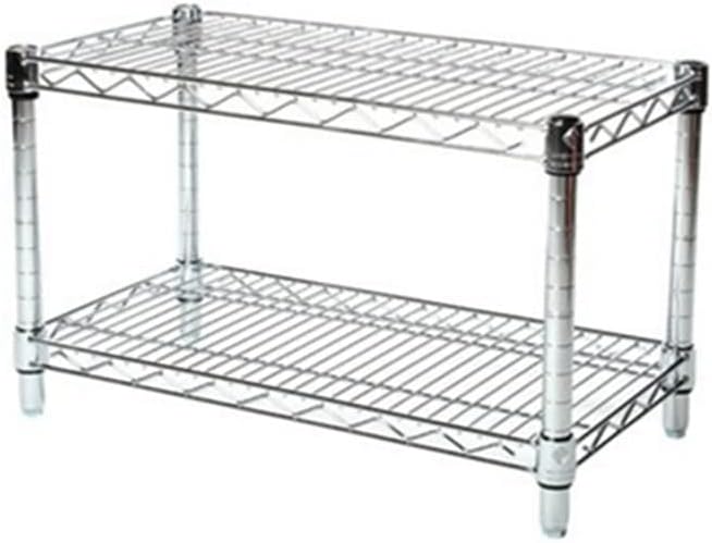 Shelving Inc. 14" d x 48" w Chrome Wire Shelving with 2 Tier Shelves