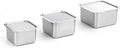EVERSTEN CuBE High 3PCS Set Stainless Steel Food Storage Containers With Lids and 3 Net Kitchen Appliances Dishwasher Safe Premium South Korea