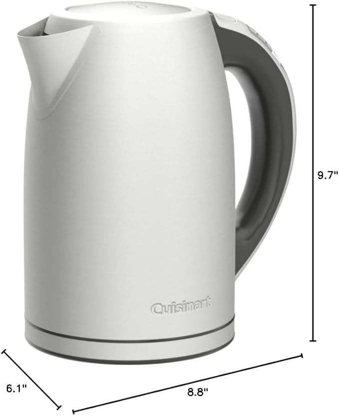 Cuisinart Electric Kettle, 1500W Fast Heating, 6 Temp Presets, 1.7L