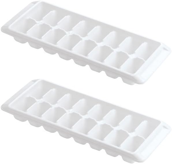 Kitch Ice Tray Easy Release White Ice Cube Trays, 16 Cube (Pack of 2) (2867-WHT-2)