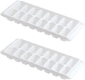 Kitch Ice Tray Easy Release White Ice Cube Trays, 16 Cube (Pack of 2) (2867-WHT-2)