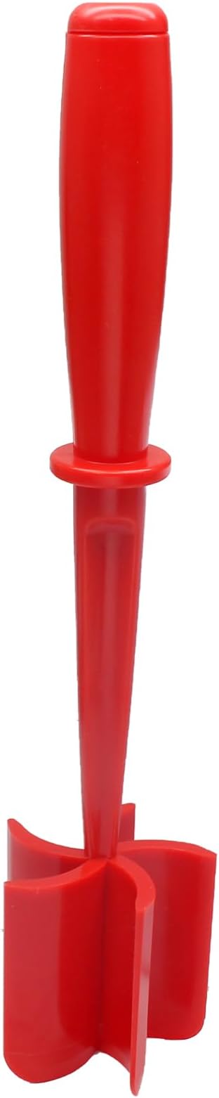 Auvotuis Meat Masher, Red, 5 Curve Blade