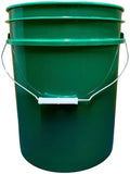 House Naturals 5 Gallon Premium HPDE Plastic Bucket - Made in USA Food Grade Storage Container, BPA Free All Purpose Pail (1, Dark Green)