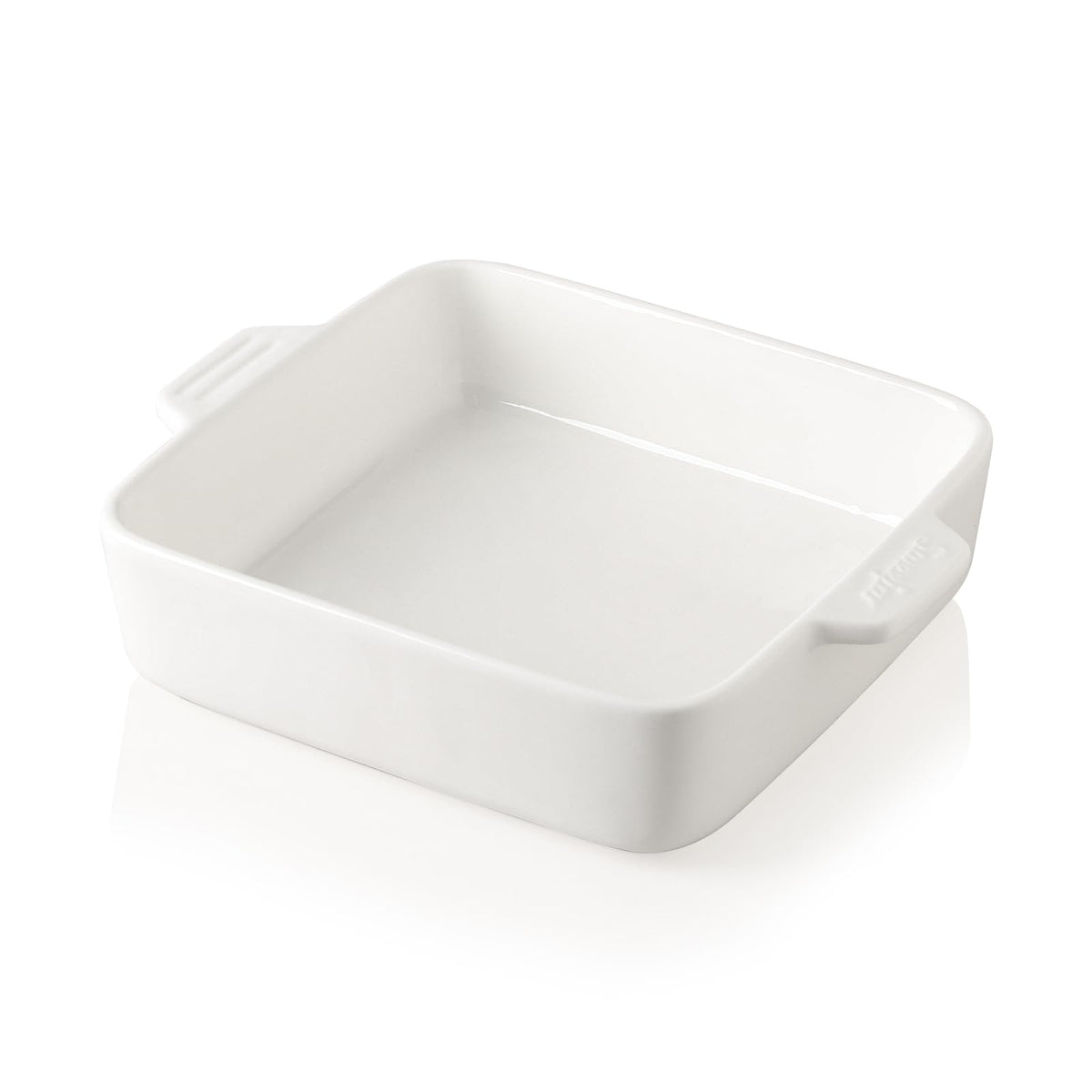 Sweejar Ceramic Baking Dish, Rectangular Small Baking Pan with Double Handles, 20 Oz for Cooking, Brownie, Kitchen, 6.5 x 4.9 x 1.8 Inches(Navy)